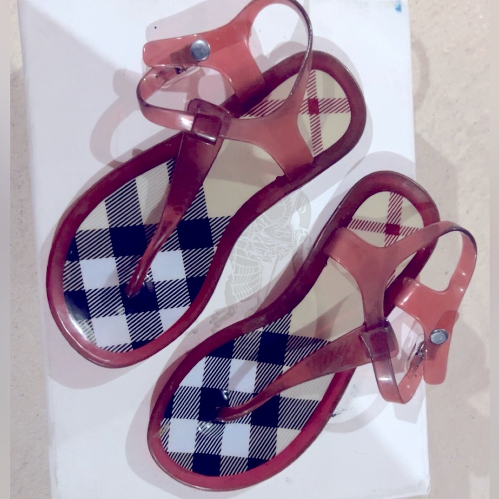 Burberry Girls Jelly Sandals – Icon Check
